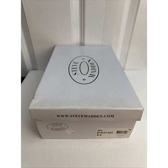 Steve Madden Women's Jill Black Leather Slides Fur Loafer Size 6.5 Shoe NWB - Picture 9 of 10